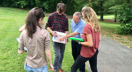 students on site visit