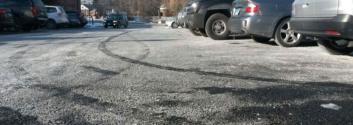 road salt on driveway