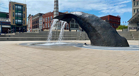 whale tail fountain